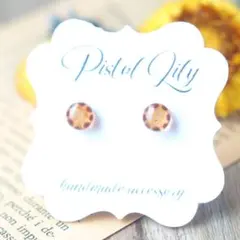 No.54012 ハンドメイドピアスアレルギー対応樹脂ポストレジン小ぶりドット