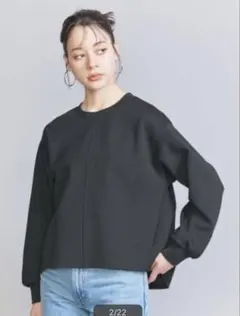 美品　BEAUTY＆YOUTH ダンボール ボリュームスリーブ プルオーバー