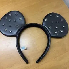スタッズ付きミッキー耳カチューシャ