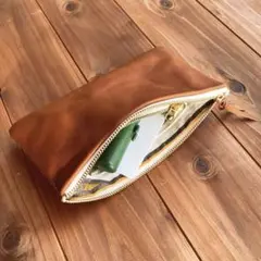 レザークラフト 通帳ケース　ポーチ