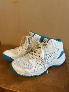 ASICS バスケットボールシューズ ホワイト/ターコイズ - メルカリ