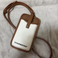 STARBUCKS ショルダーバッグ ホワイト/ブラウン