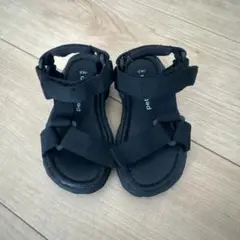 プティマイン　キッズサンダル　ブラック ストラップサンダル 14.0cm