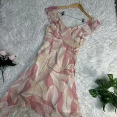 11 膝丈　ワンピース ピンク　ドレス　半袖　タイト　人気　おしゃれ