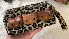 日焼けキティ ヒョウ柄 ポーチ