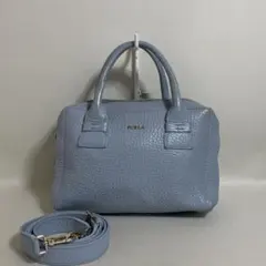 2605-202｜フルラ 2WAYハンドバッグ レザー グレー - メルカリ