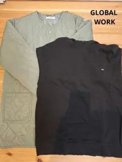グローバルワーク　キルティングコート　パーカー　160 中綿　トレーナー　150