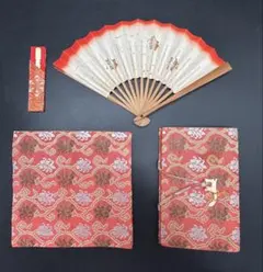 茶道具セット　帛紗ばさみ　古帛紗　菓子楊枝　扇子