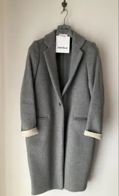 美品　エンフォルド　チェスターコート　保管袋付　グレー　ウール　ロングコート 2025年最新】ENFOLD レディース チェスターコートの人気アイテム