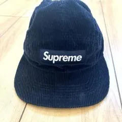 Supreme コーデュロイ ネイビーキャップ