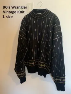 Vintage 90's Wrangler ブラック セーター Lのサムネイル