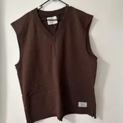 BAYFLOW ブラウン Vネック ノースリーブ ベスト