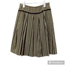 千趣会 【M】ひざ丈スカート コーデュロイ フレア 美品 レディース USED