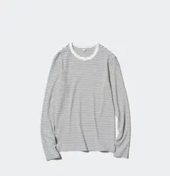 UNIQLO 　ユニクロ　ソフトリブボーダークルーネックt XL