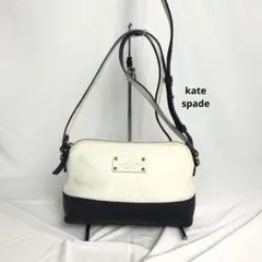 kate spade ケイトスペード レザーショルダーバッグ ホワイト/ブラック