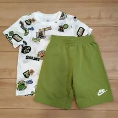 NIKE セットアップ オリーブグリーン Tシャツ　ハーフパンツ サイズ7