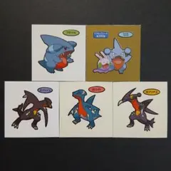 ポケモンパンシール　ポケモンデコキャラシール　フカマル　ガバイト　ガブリアス