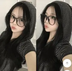 amood 韓国 ストライプ ストライプボタン フード 半袖
