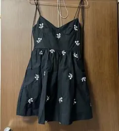 ZARA　フラワーエンブロイダリーポプリンワンピース　タグ付き