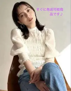 レア★ anuans アニュアンス　シャーリングシアーブラウス　フリー♡完売品