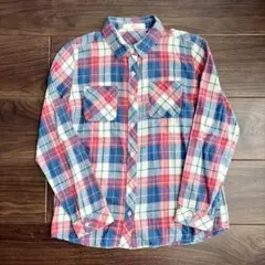【ikka】レディース　チェックシャツ　ネルシャツ　長袖　シャツ　トップスのサムネイル