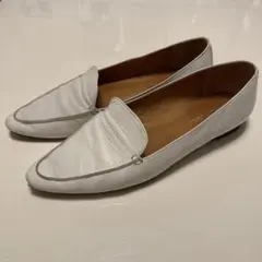 Odette e Odile ホワイトレザー ローファーパンプス 23.5㎝