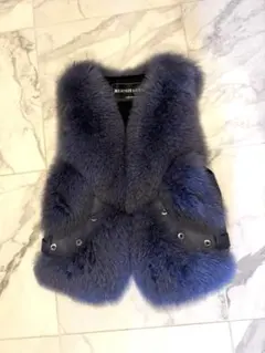 フォックスファーベスト　レザー