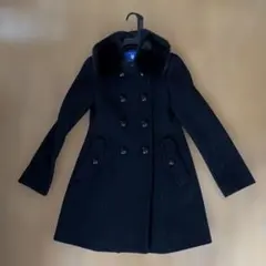 BLUE LABEL CRESTBRIDGE ウールコート ファー付き　36のサムネイル