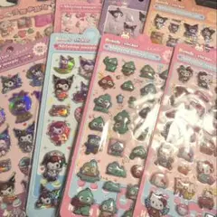 立体シール8枚セット！ぷくぷく キャラクター