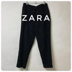 ZARA メンズパンツ Lサイズ ブラック 迷彩柄 総丈93 股下65