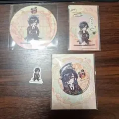 【燭台切光忠】刀剣乱舞アニカフェ 跪坐缶バッジ ・箔押カード・コースター・シール