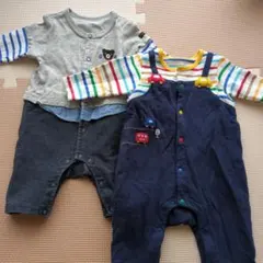 ミキハウス ロンパース・カバーオール2点セット