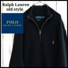 ラルフローレン★ハーフジップスウェット XL Ralph Lauren ブラック