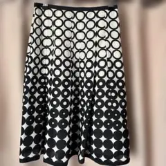 フレアスカート 白黒ドット