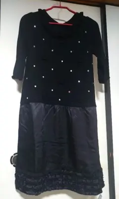 パーティ用　ワンピース　新品未使用タグ付、黒、アンドラブ　キラキラかわいい