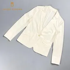 ユナイテッドアローズ リネン混 テーラードジャケット 白 サイズ40*FD808