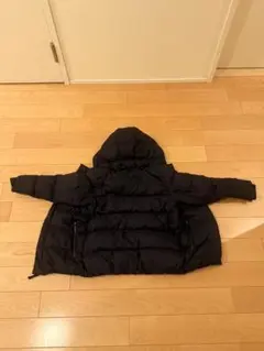 GLOBAL WORK フード付きダウンジャケット 130 黒