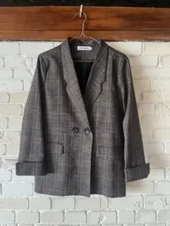 チェック柄テーラードジャケット