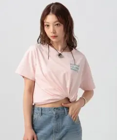 未使用タグ付き　スムースタッチロゴ半袖Tシャツ