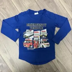 緊急車両デザイン 長袖Tシャツ100cm