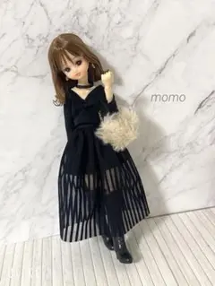 22cmドール服 ブラックコーデ♡2点セット