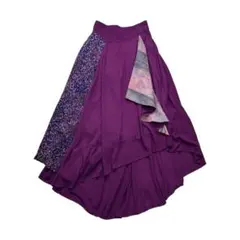 エルロデオ ロング スカート アシンメトリー ドッキング 変形 タイダイ染め