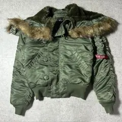 90s USA製 アルファ N-2B フライトジャケット カーキ L y2k 90s USA製 アルファ N-2B フライトジャケット カーキ L y2k 90s