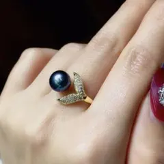 1粒　淡水パール　リング 指輪　レディース　本真珠