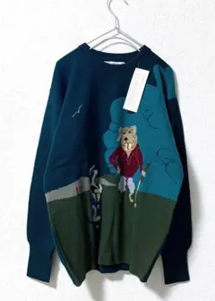 【美品⭐️】スコットランドERIBE製ニットマフラー エリベ ジャカード編みマフラー | ライトアップオンラインストア