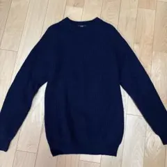 SHIPS カシミアブレンド ネイビーセーター