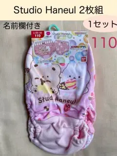 女児ショーツ110 2枚組 Studio Haneul 名前欄付き