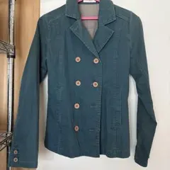 ダークグリーン ダブルブレストジャケット