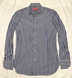 ISAIA イザイア ドレスシャツ ストライプ　38 イタリア　クリーニング済