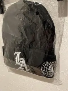 LA 刺繍　ニット帽　ビーニー　ロサンゼルスドジャース　B系　大谷翔平